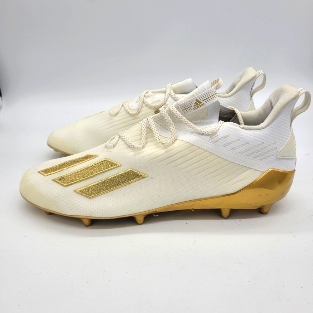 Adidas Shoes Men's 17 Adizero Football Cleats White Gold EH2547